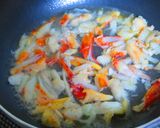 カニとほうれん草のトマトクリームパスタ作り方5写真