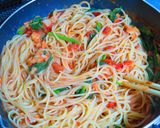 カニとほうれん草のトマトクリームパスタ作り方10写真