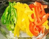 お弁当に☺ピーマンパプリカの塩昆布ナムル作り方1写真