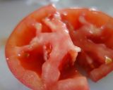 トマトとひき肉のカレー風味サラダ作り方1写真