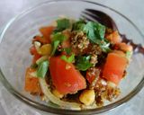 トマトとひき肉のカレー風味サラダ作り方5写真