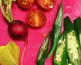 夏野菜の寒天寄せ♩作り方1写真