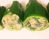 餃子のタネでまるごとピーマンの肉詰め♪作り方2写真