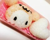 クマさんかぶったキティちゃん♡キャラ弁作り方4写真