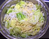 お鍋１つで作る春キャベツとしらすのパスタ作り方4写真