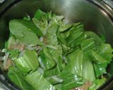 あぶらかすとチンゲン菜の卵とじ作り方3写真