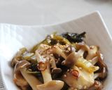 高菜漬けときのこのピリ辛炒め作り方3写真