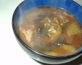 あぶらかすとチンゲン菜の卵とじ作り方8写真