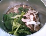 簡単！　小松菜と　きのこの　中華スープ♪作り方5写真