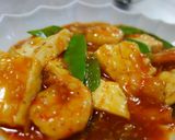 豆腐と海老のチリソース炒め作り方5写真