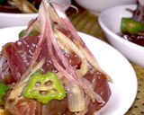 ３分【生かつおとみょうがの山葵醤油和え】作り方4写真