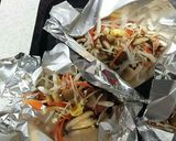 塩鮭ときのこのバタぽんホイル焼き作り方4写真