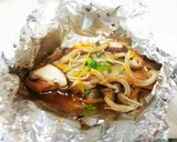 塩鮭ときのこのバタぽんホイル焼き作り方5写真
