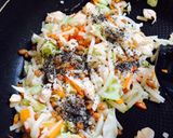 犬ごはん*納豆入り焼きうどん作り方3写真