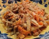 納豆とゴボウの♪ごま味噌炒め作り方2写真