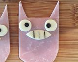 ハムでトトロのデコおにぎり＊キャラ弁にも作り方4写真