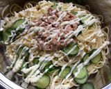 胡瓜とシーチキンのマヨパスタ作り方4写真