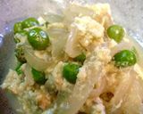 えんどう豆と新玉葱の卵とじ♡優しい味♡作り方5写真
