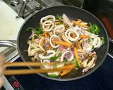 イカと野菜のピリ辛味噌炒め作り方9写真