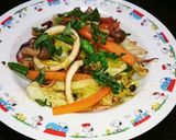 イカと野菜のピリ辛味噌炒め作り方12写真