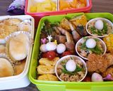 運動会のお弁当2015年　おかず　詰め方作り方2写真