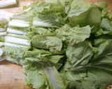 簡単！ 和食 豚肉 山東菜 絹さやの煮物作り方1写真