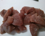 簡単！ 和食 豚肉 山東菜 絹さやの煮物作り方4写真