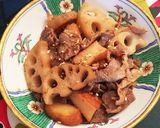 レンコン・さつま揚げ・豚肉の甘辛炒め作り方5写真