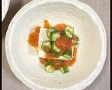 おくらとなめこのネバトロ冷奴作り方4写真