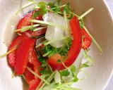 豆苗とパプリカのマリネ風作り方3写真