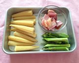 ✿バター醤油 アスパラとヤングコーン✿作り方1写真