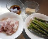 簡単！アスパラとベーコンのめんつゆ炒め作り方1写真