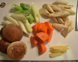 ゴロゴロ野菜とささみの治部煮風♪作り方1写真