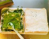 抹茶チーズケーキ風トースト☆★作り方3写真