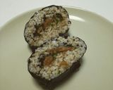 ネギとなめ茸の玄米おにぎらず作り方4写真