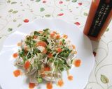 蒸し鶏の金時人参とえごま油ドレッシング作り方5写真