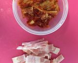 絶品！キムチとベーコンのクリームパスタ作り方1写真