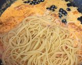 絶品！キムチとベーコンのクリームパスタ作り方4写真