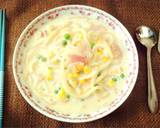 ＊ランチに＊クリームスープうどん作り方6写真