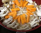 フライパンで簡単、シュウマイと蒸し野菜作り方5写真