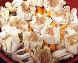 フライパンで簡単、シュウマイと蒸し野菜作り方6写真