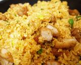 唐揚げIN♪カレー炒飯♡作り方4写真
