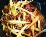 ごぼうと牛肉のきんぴら作り方2写真