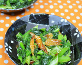 小松菜と油揚げと干しエビの煮浸し作り方4写真