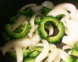 ゴーヤーとお豆腐☆卵とじお味噌汁作り方2写真