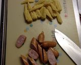 ヤングコーンとウインナーの炒め物作り方1写真