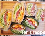 弁当★お洒落ペーパーで具沢山サンドイッチ作り方14写真