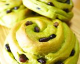 あん食パンHB生地粒あん抹茶三つ編みパン作り方38写真