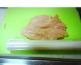 とにかく簡単＊鶏ハム風アレンジ＊野菜巻き作り方1写真