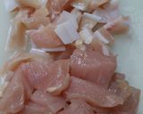 ♪鶏むね肉とレンコンの変わり唐揚げ♪作り方1写真